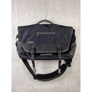 Timbuk2 Classic Messenger Bag Black Laptop Shoulder Strap Buckles - medium